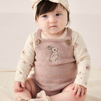 Organic Cotton Long Sleeve Bodysuit - Lauren Floral Tofu Childrens Bodysuit from Jamie Kay NZ