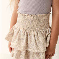 Organic Cotton Ruby Skirt - April Floral Mauve Childrens Skirt from Jamie Kay NZ