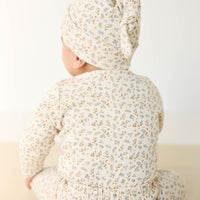 Organic Cotton Fernley Bodysuit - Blueberry Ditsy Childrens Bodysuit from Jamie Kay NZ