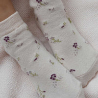 Jacquard Floral Sock - Lauren Floral Pink Tint