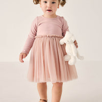 Anna Tulle Dress - Powder Pink Childrens Dress from Jamie Kay NZ