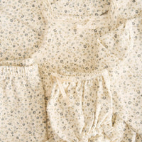 Organic Cotton Bridget Singlet Bodysuit - Dainty Egret Blues Childrens Bodysuit from Jamie Kay NZ