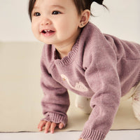 Audrey Knitted Jumper - Dreamy Pink Marle Childrens Knitwear from Jamie Kay NZ