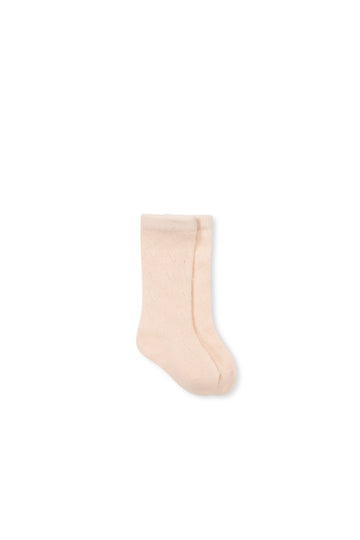 Lillian Knee High Sock - Boto Pink Childrens Sock from Jamie Kay NZ
