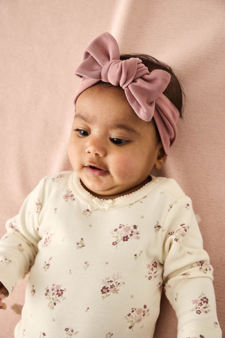 Pima Cotton Lilian Headband - Vintage Rose Childrens Headband from Jamie Kay NZ