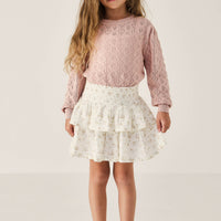 Organic Cotton Muslin Samantha Skirt - Nina Watercolour Floral Childrens Dress from Jamie Kay NZ