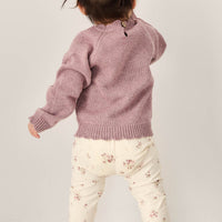 Audrey Knitted Jumper - Dreamy Pink Marle Childrens Knitwear from Jamie Kay NZ