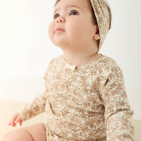 Organic Cotton Long Sleeve Bodysuit - Kitty Chloe Childrens Bodysuit from Jamie Kay NZ