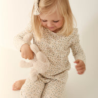 Organic Cotton Avis Long Sleeve Set - Blueberry Ditsy Childrens Pyjamas from Jamie Kay NZ