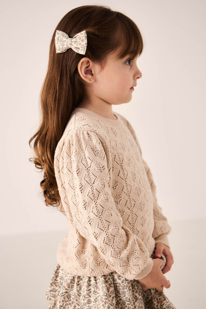 Mila Jumper - Light Oatmeal Marle Childrens Jumper from Jamie Kay NZ