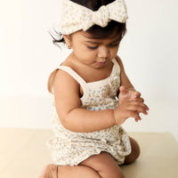 Organic Cotton Frill Bloomer - Blueberry Ditsy Childrens Bloomer from Jamie Kay NZ
