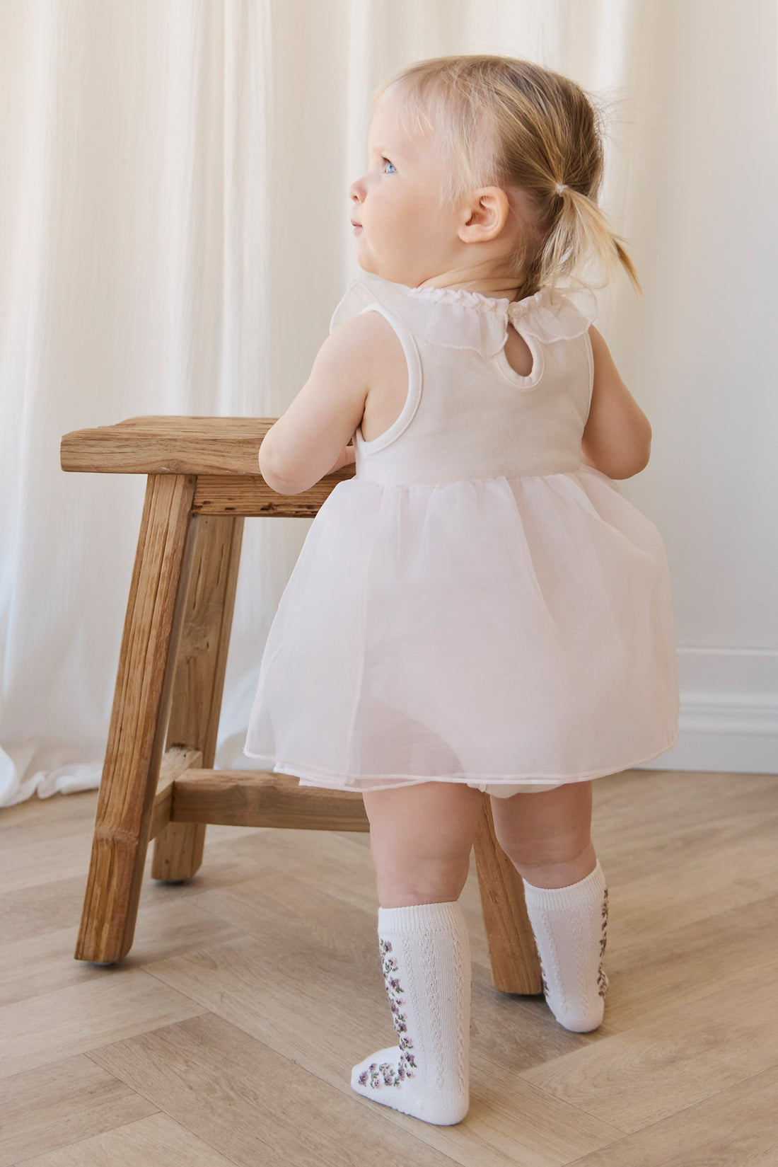 Jolie Playsuit - Blushed Rose Childrens Playsuit from Jamie Kay NZ