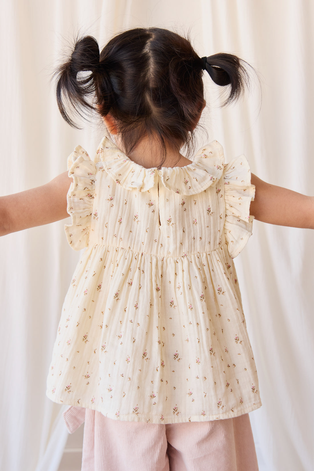 Organic Cotton Muslin Banks Blouse - Dina Antique Childrens Top from Jamie Kay NZ