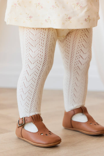 Cable Weave Tight - Parchment Childrens Tight from Jamie Kay NZ