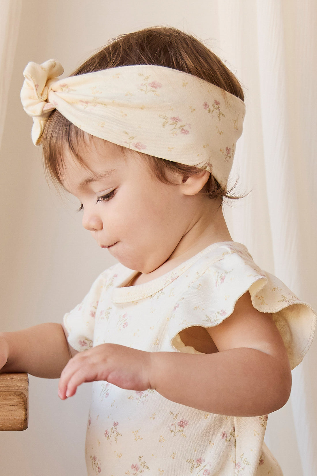 Organic Cotton Sage Onepiece - Thelma Parchment Childrens Onepiece from Jamie Kay NZ