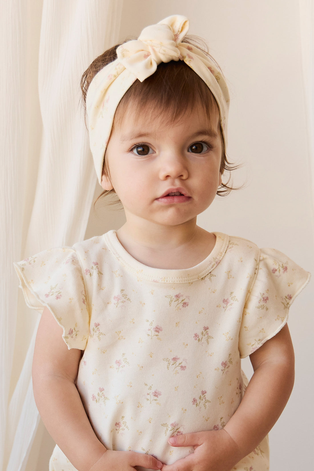 Organic Cotton Sage Onepiece - Thelma Parchment Childrens Onepiece from Jamie Kay NZ