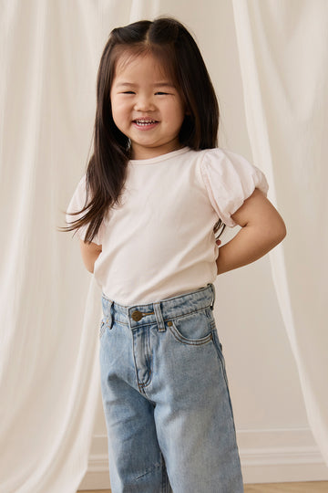 Pima Cotton Myla Top - Blushed Rose Childrens Top from Jamie Kay NZ