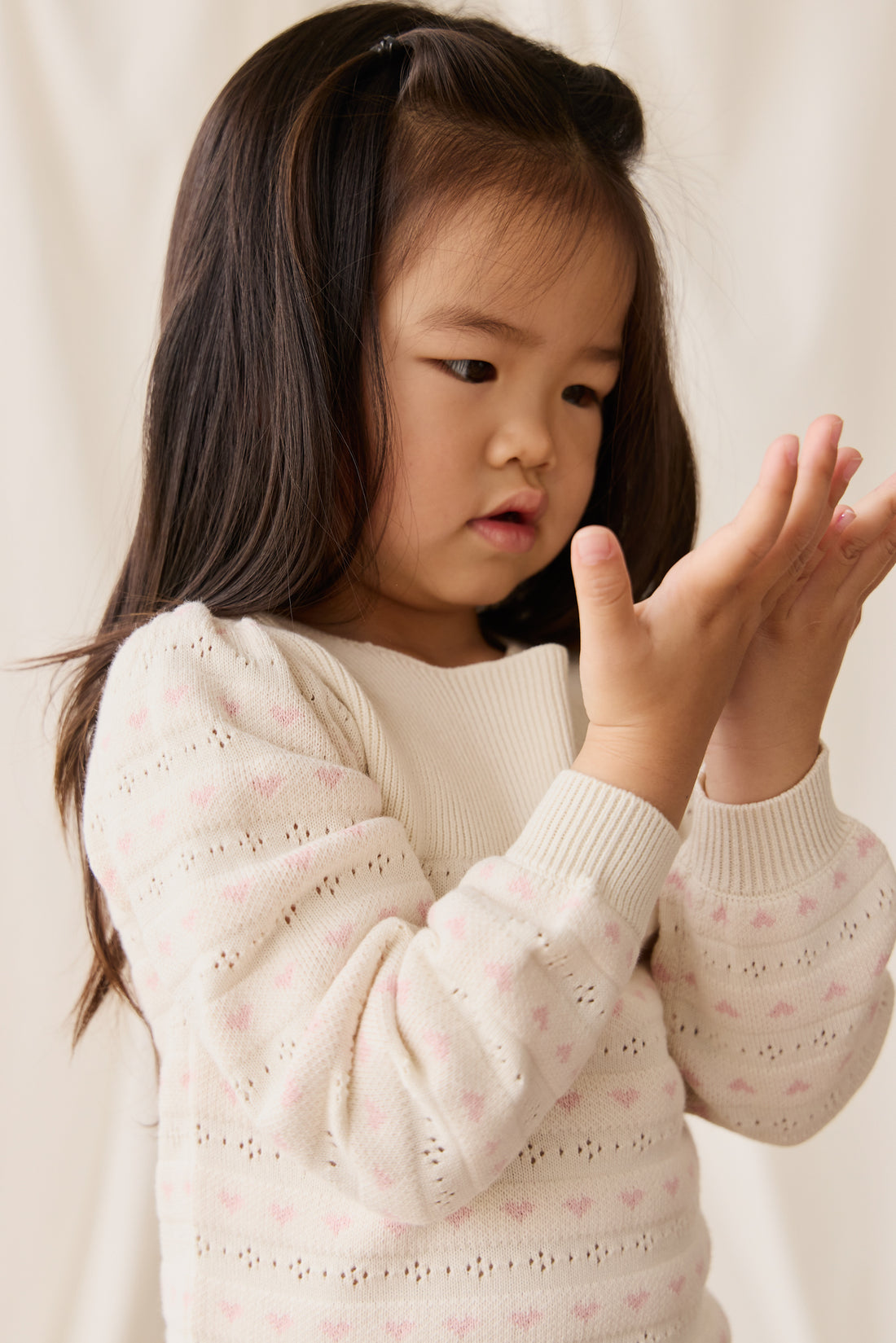 Norah Jumper - Norah Jacquard Tofu Childrens Top from Jamie Kay NZ