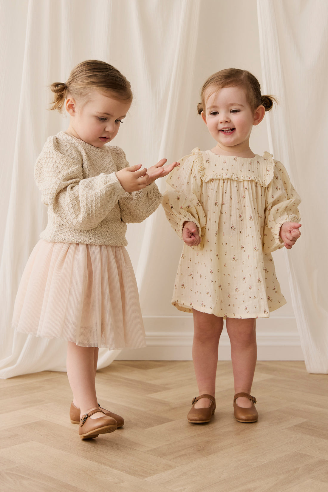 Organic Cotton Muslin Amira Dress - Dina Antique Childrens Dress from Jamie Kay NZ