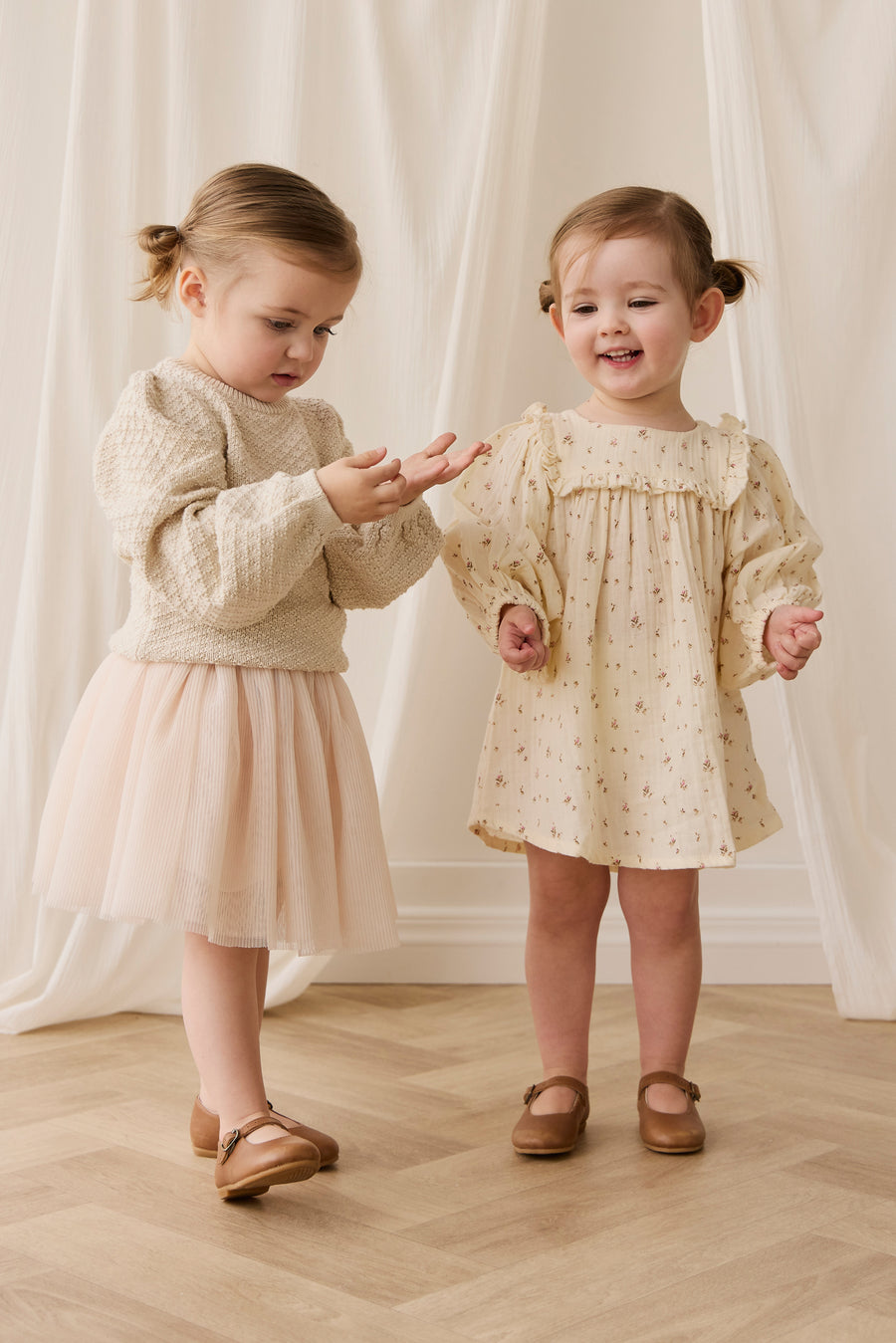 Organic Cotton Muslin Amira Dress - Dina Antique Childrens Dress from Jamie Kay NZ