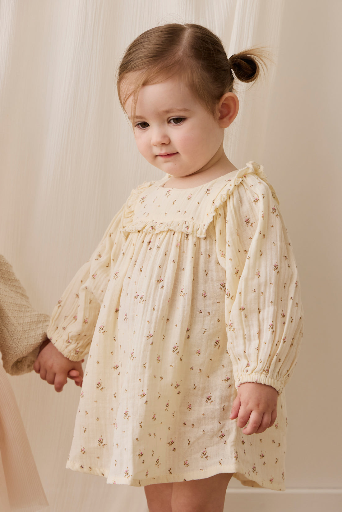Organic Cotton Muslin Amira Dress - Dina Antique Childrens Dress from Jamie Kay NZ