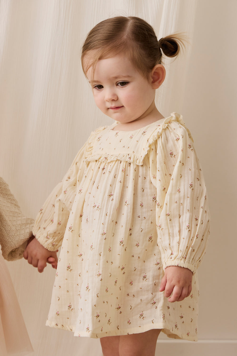 Organic Cotton Muslin Amira Dress - Dina Antique Childrens Dress from Jamie Kay NZ