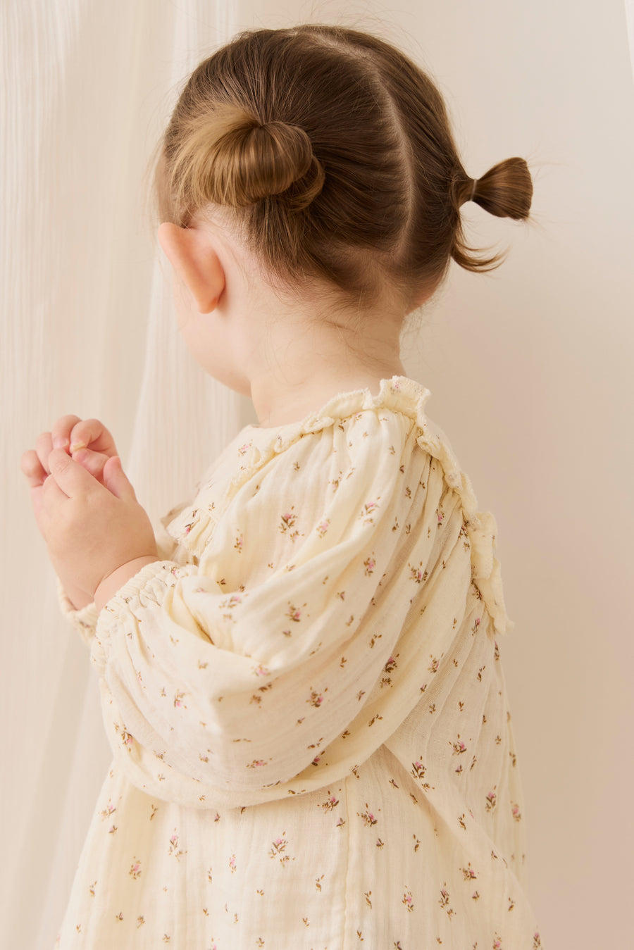 Organic Cotton Muslin Amira Dress - Dina Antique Childrens Dress from Jamie Kay NZ