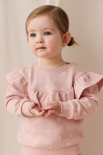 Organic Cotton Mckinley Sweatshirt - Josie Floral Childrens Top from Jamie Kay NZ