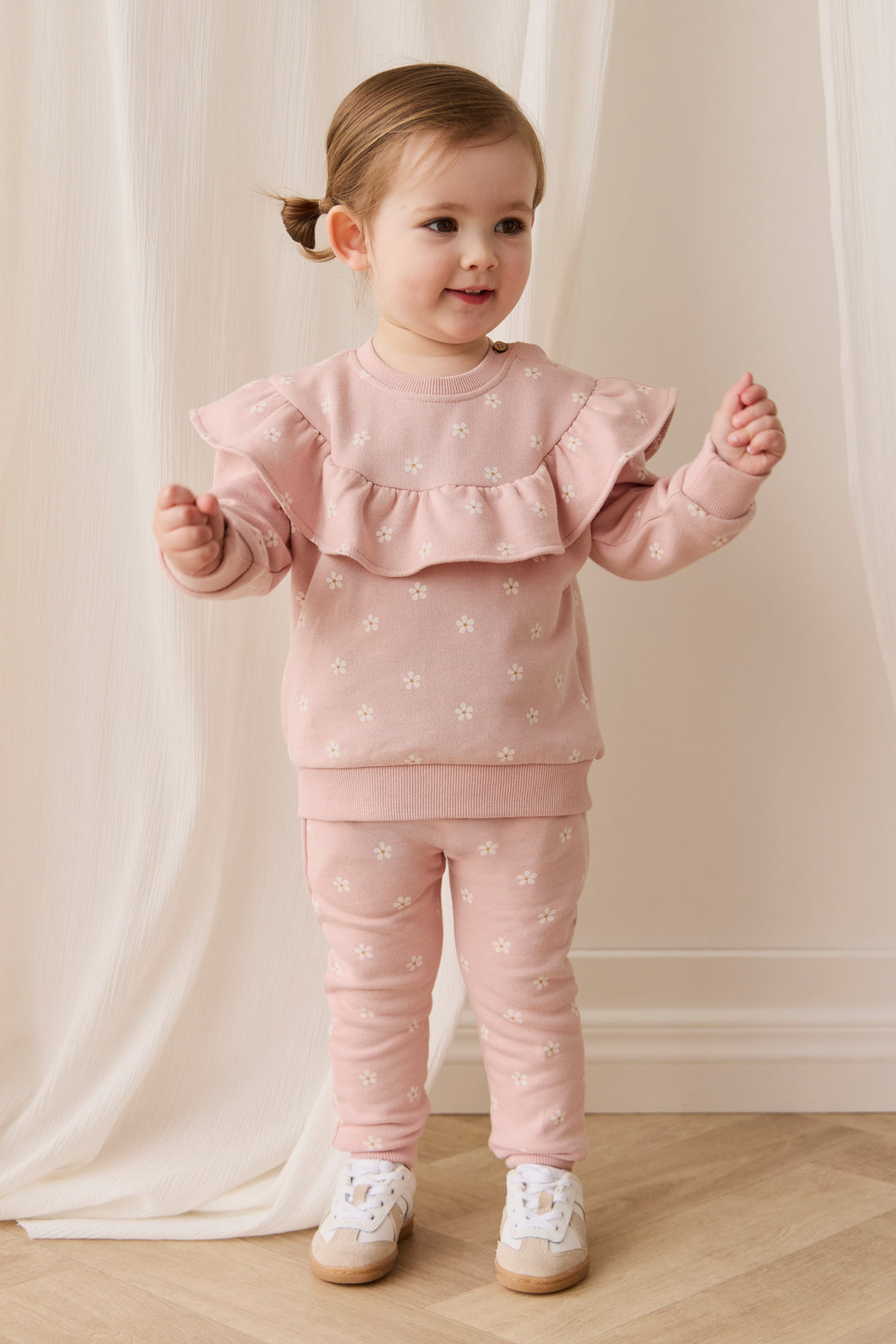 Organic Cotton Mckinley Sweatshirt - Josie Floral Childrens Top from Jamie Kay NZ