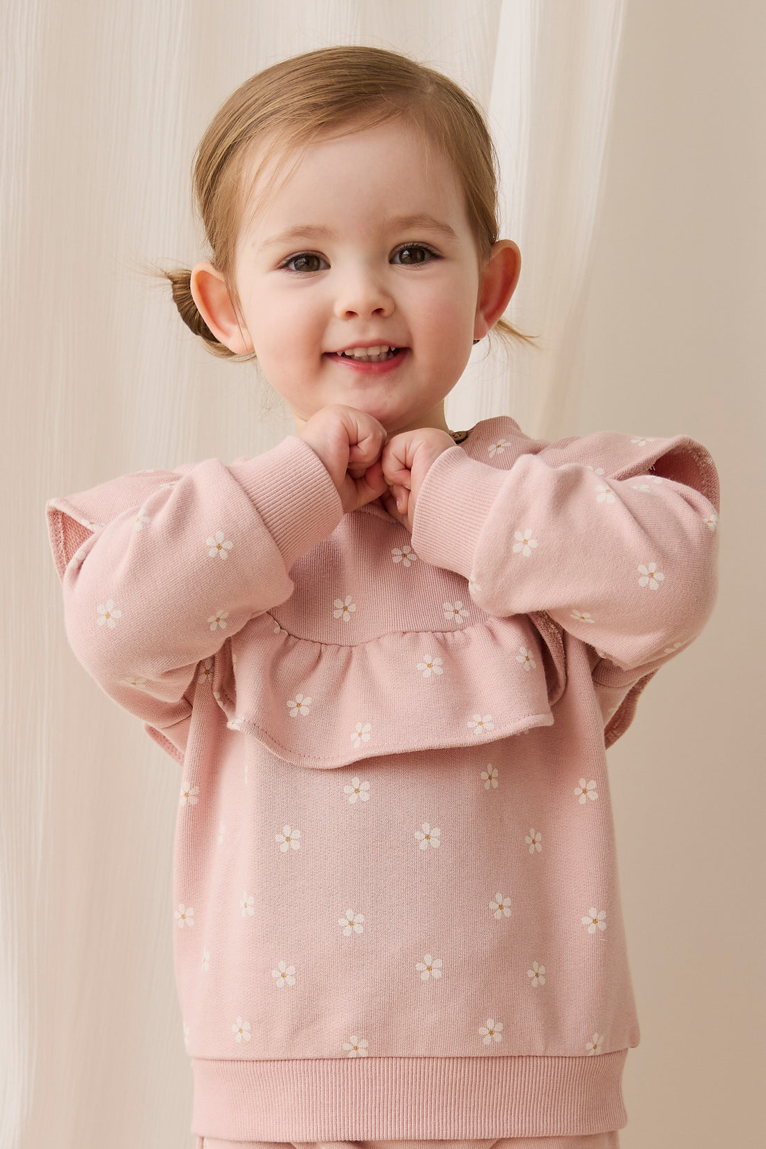 Organic Cotton Mckinley Sweatshirt - Josie Floral Childrens Top from Jamie Kay NZ