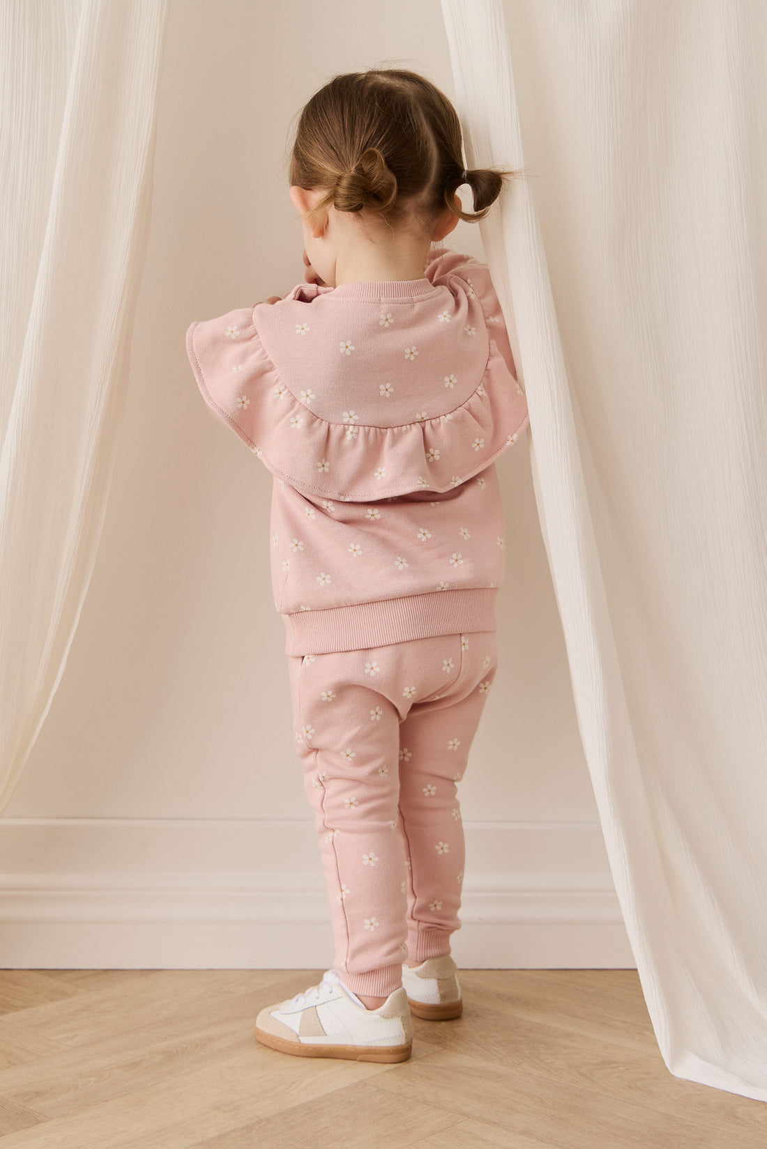 Organic Cotton Lilith Track Pant - Josie Floral Childrens Pant from Jamie Kay NZ