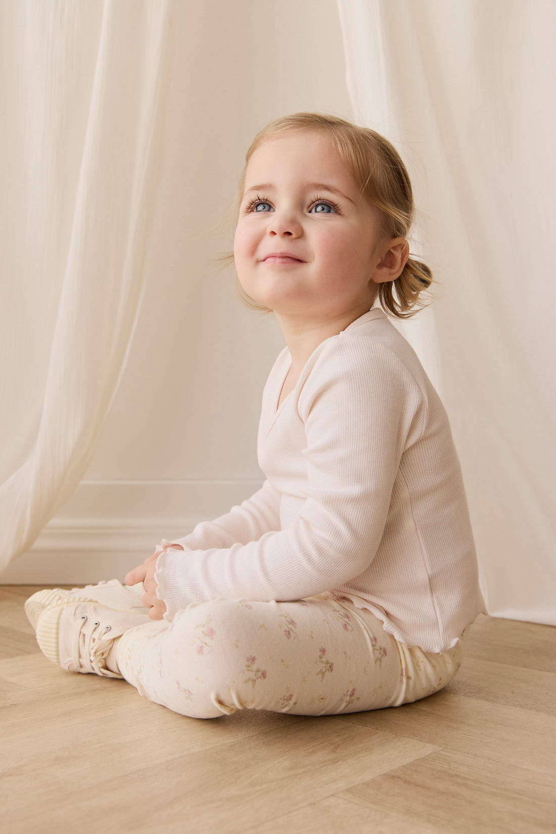 Organic Cotton Everyday Legging - Thelma Parchment Childrens Legging from Jamie Kay NZ