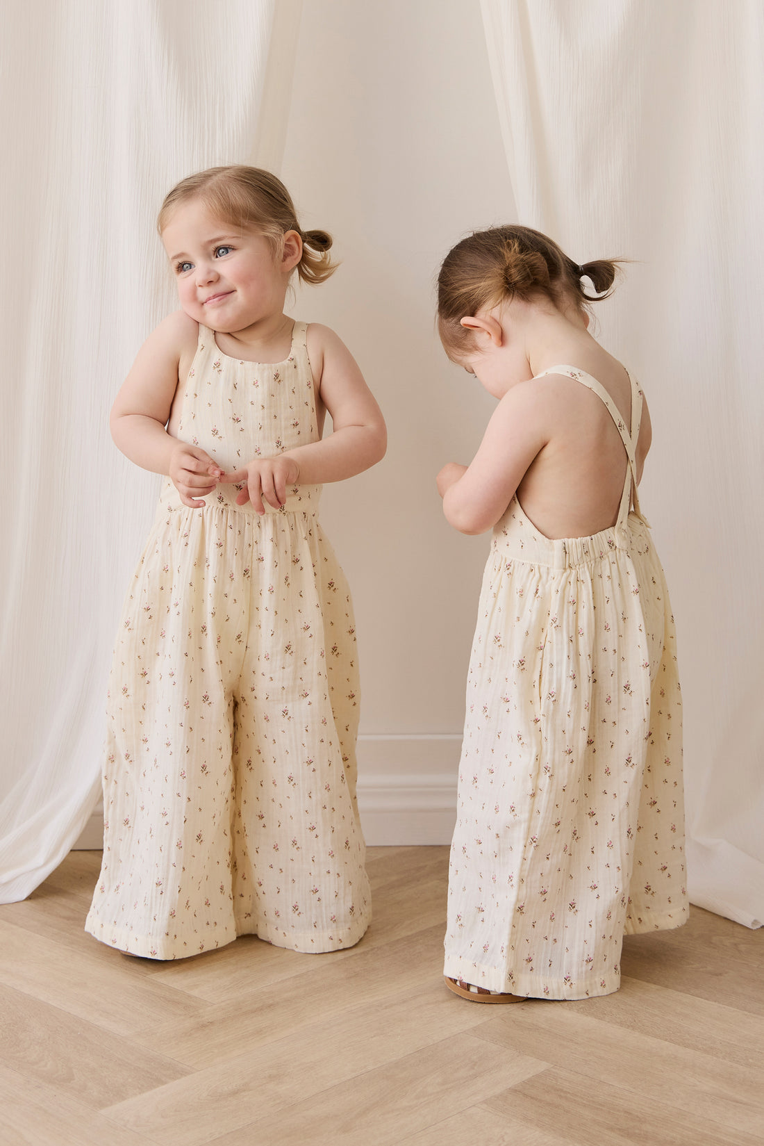 Organic Cotton Muslin Lana Jumpsuit - Dina Antique Childrens Jumpsuit from Jamie Kay NZ