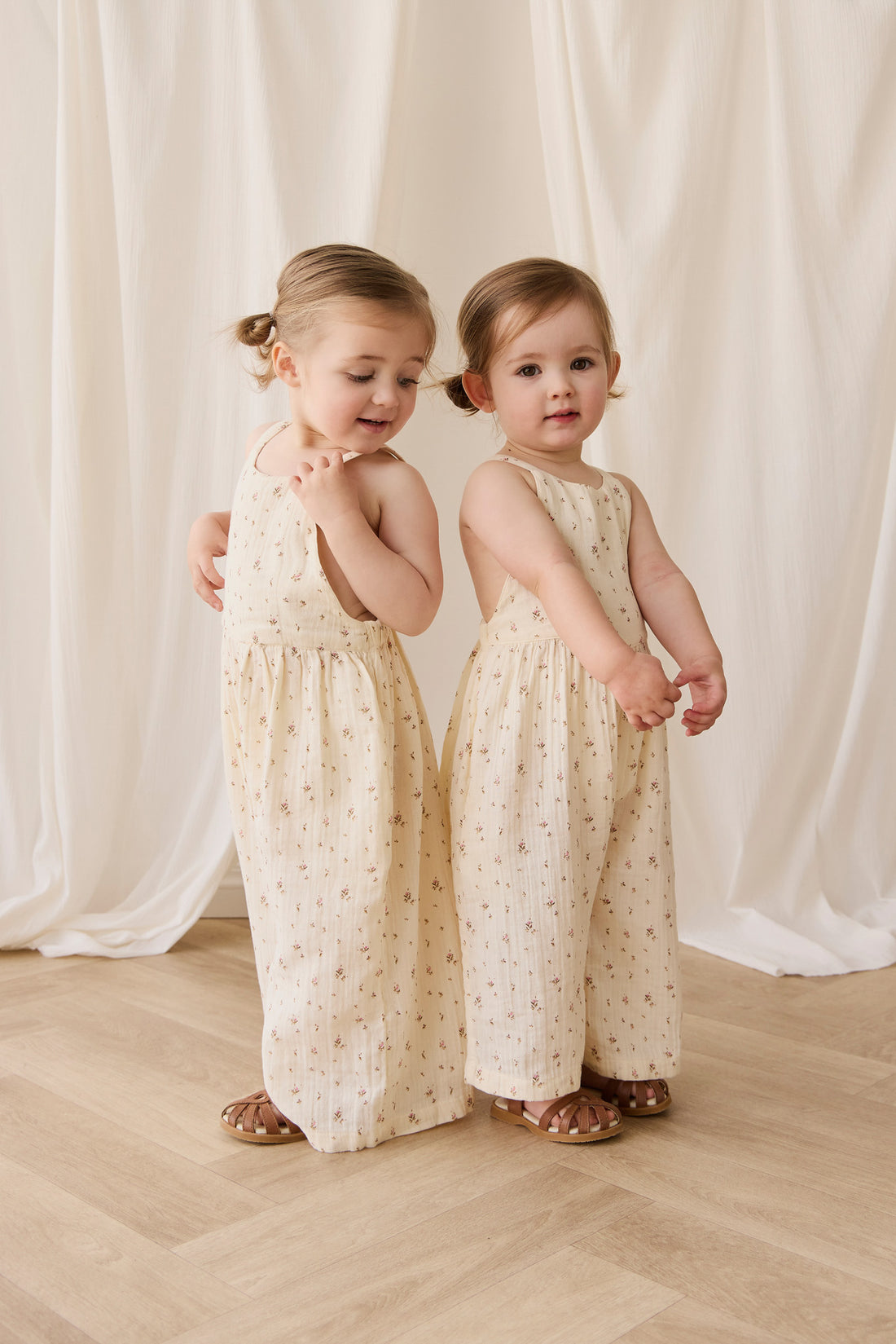 Organic Cotton Muslin Lana Jumpsuit - Dina Antique Childrens Jumpsuit from Jamie Kay NZ