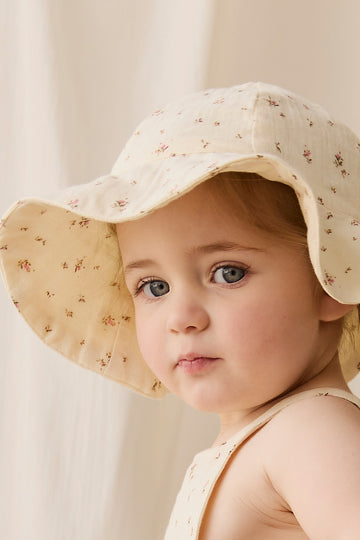 Organic Cotton Muslin Noelle Hat - Dina Antique Childrens Hat from Jamie Kay NZ