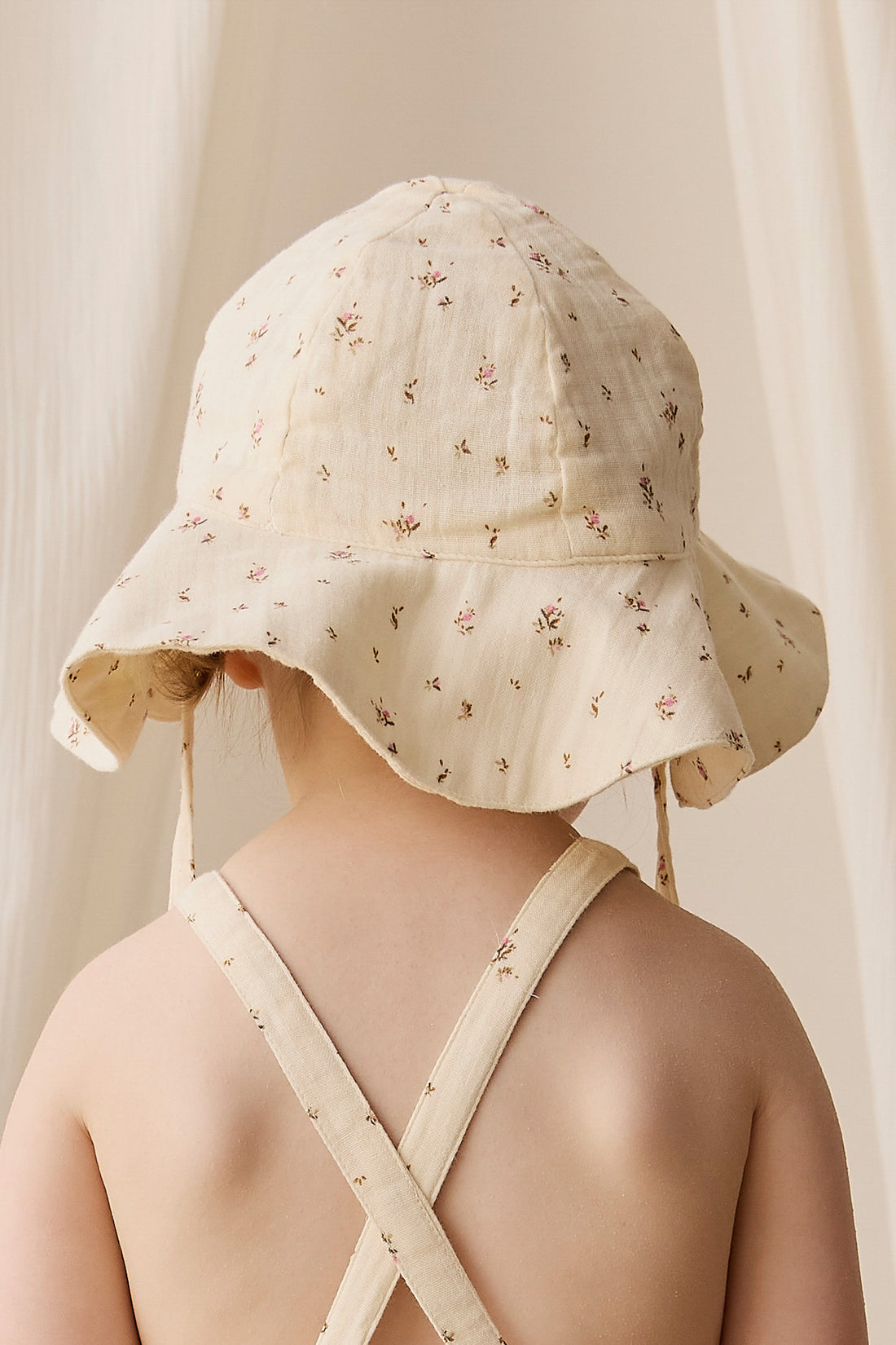 Organic Cotton Muslin Noelle Hat - Dina Antique Childrens Hat from Jamie Kay NZ