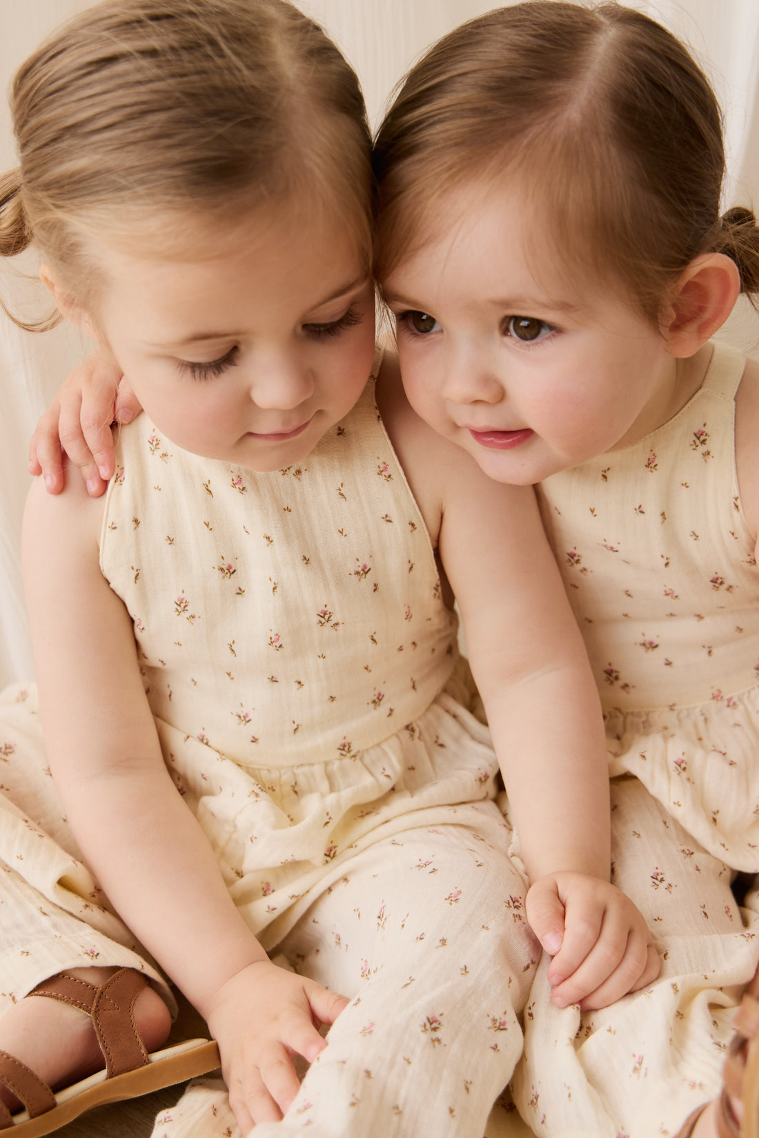 Organic Cotton Muslin Lana Jumpsuit - Dina Antique Childrens Jumpsuit from Jamie Kay NZ