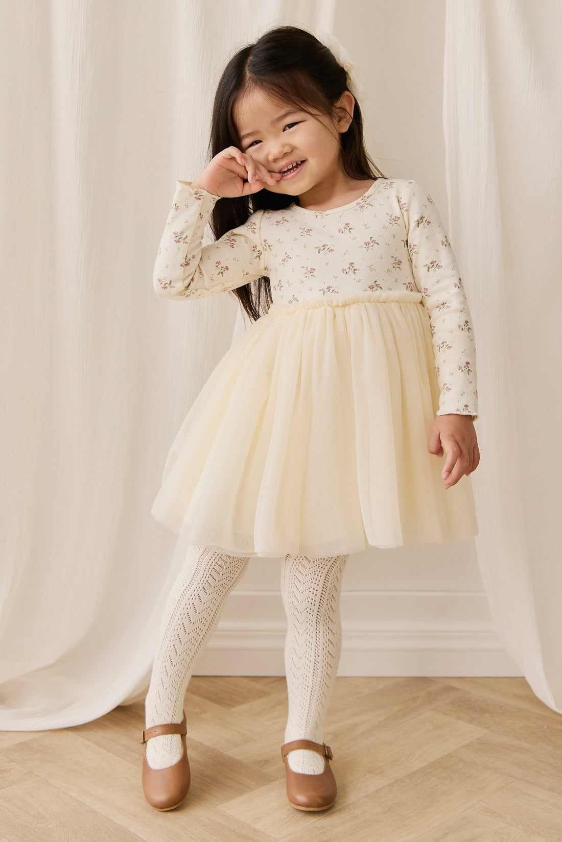 Anna Dress - Thelma Egret Childrens Dress from Jamie Kay NZ