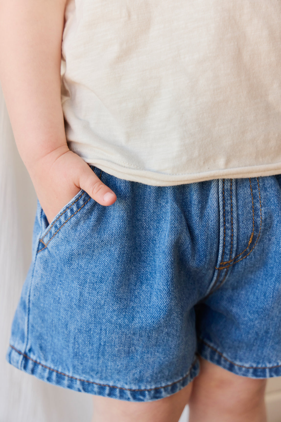 Reid Denim Short - Vintage Denim Childrens Short from Jamie Kay NZ