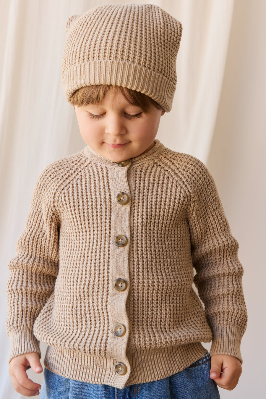 Lane Beanie - Sand Dune Marle Childrens Beanie from Jamie Kay NZ