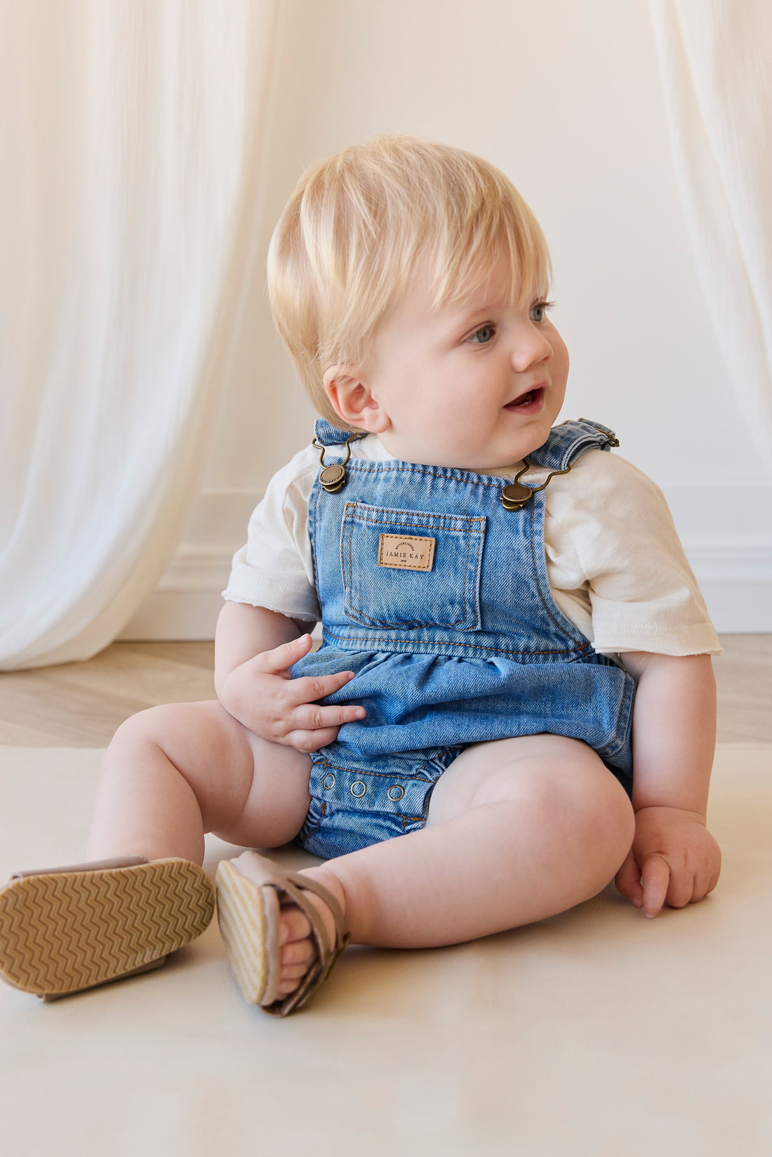 Pax Playsuit - Vintage Denim Childrens Playsuit from Jamie Kay NZ