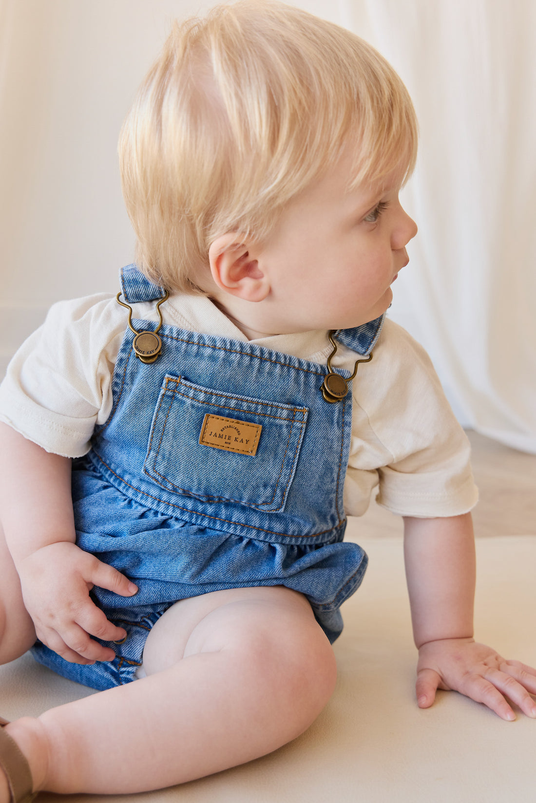 Pax Playsuit - Vintage Denim Childrens Playsuit from Jamie Kay NZ