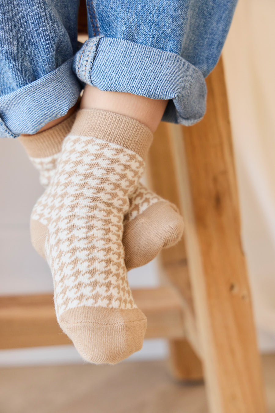 Houndstooth Sock - Mountain Childrens Sock from Jamie Kay NZ