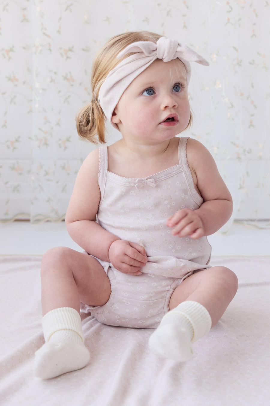 Organic Cotton Frill Bloomer - Addie Lilac Childrens Bloomer from Jamie Kay NZ