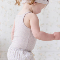 Organic Cotton Frill Bloomer - Chloe Lavender Childrens Bloomer from Jamie Kay NZ