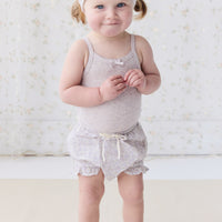 Organic Cotton Frill Bloomer - Chloe Lavender Childrens Bloomer from Jamie Kay NZ