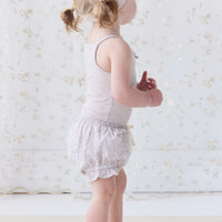 Organic Cotton Frill Bloomer - Chloe Lavender Childrens Bloomer from Jamie Kay NZ