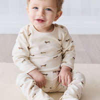 Organic Cotton Fernley Bodysuit - Cosy Basil Cloud Childrens Bodysuit from Jamie Kay NZ