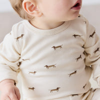 Organic Cotton Fernley Bodysuit - Cosy Basil Cloud Childrens Bodysuit from Jamie Kay NZ