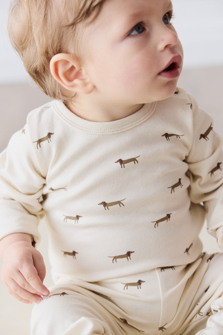 Organic Cotton Fernley Bodysuit - Cosy Basil Cloud Childrens Bodysuit from Jamie Kay NZ